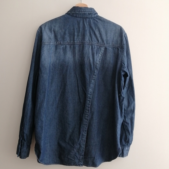 Anthropologie Pilcro Chambray Button Up Split Back Large - Picture 8 of 16